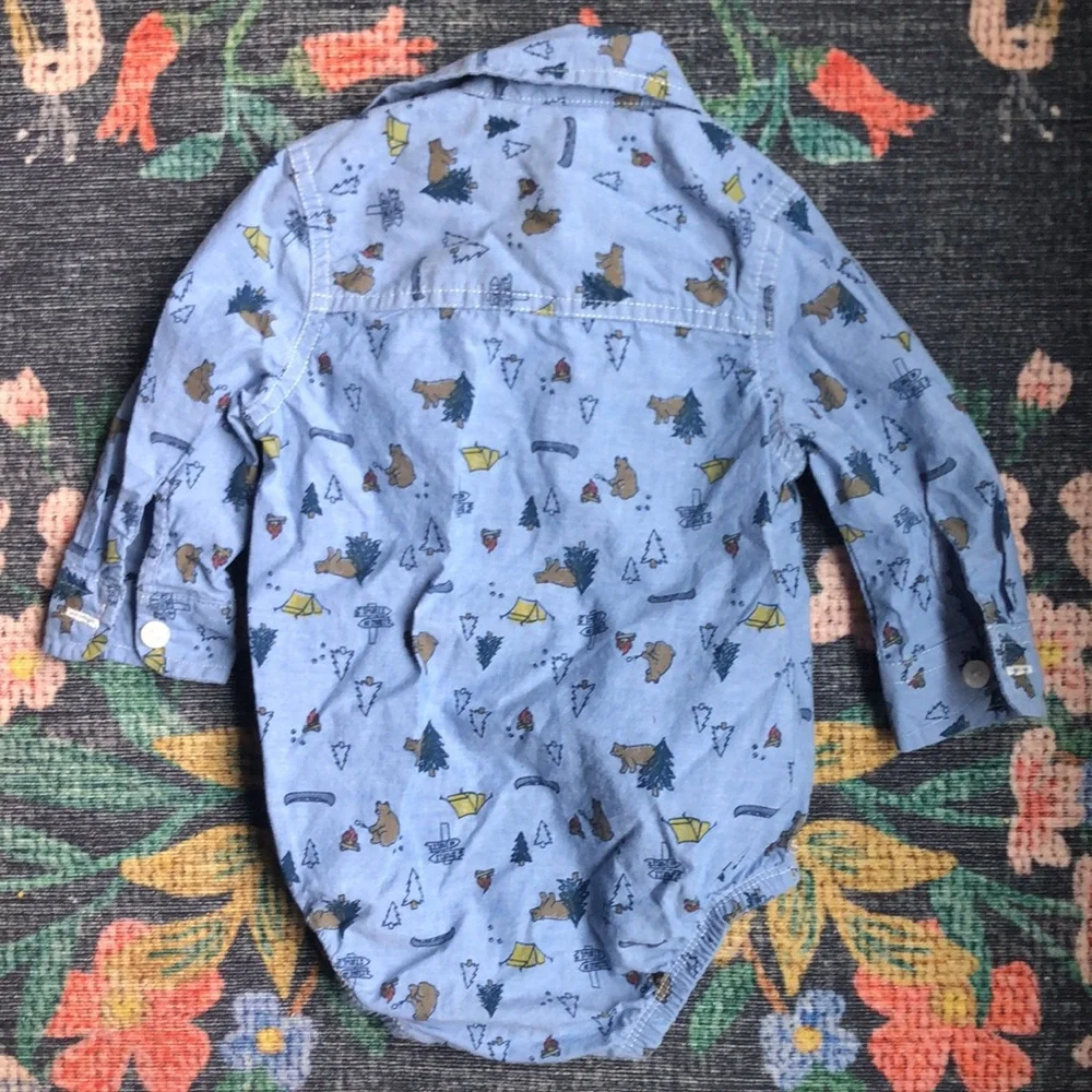 OshKosh Baby Button Down Onesies, 6-9 Months